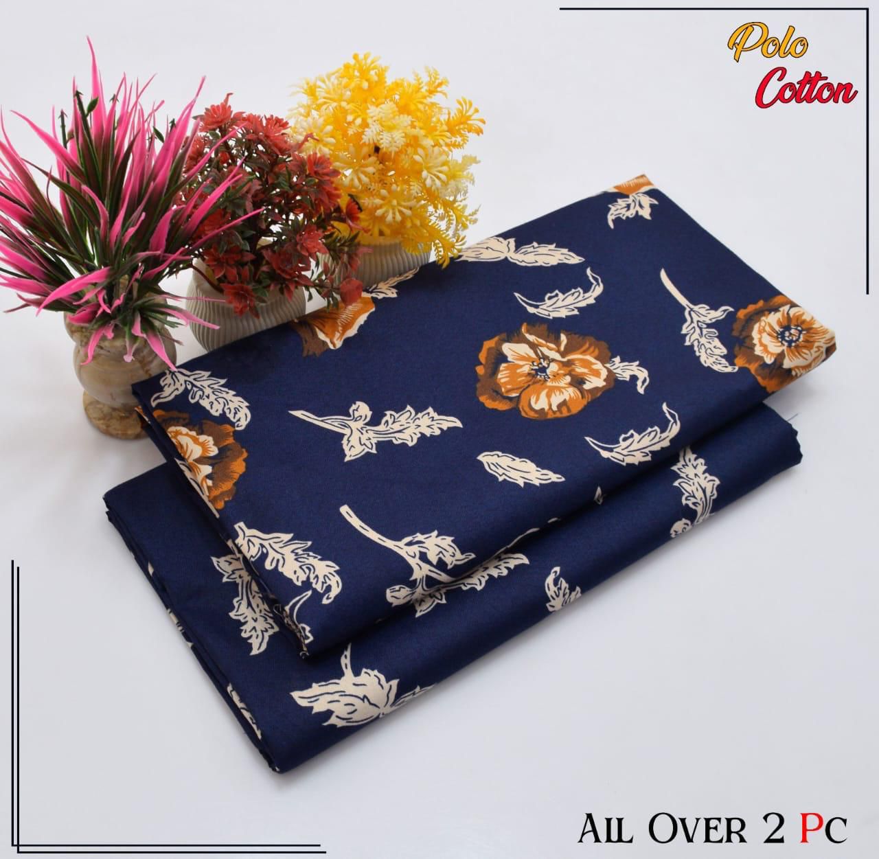 All over 2pc polo cotton unsititched