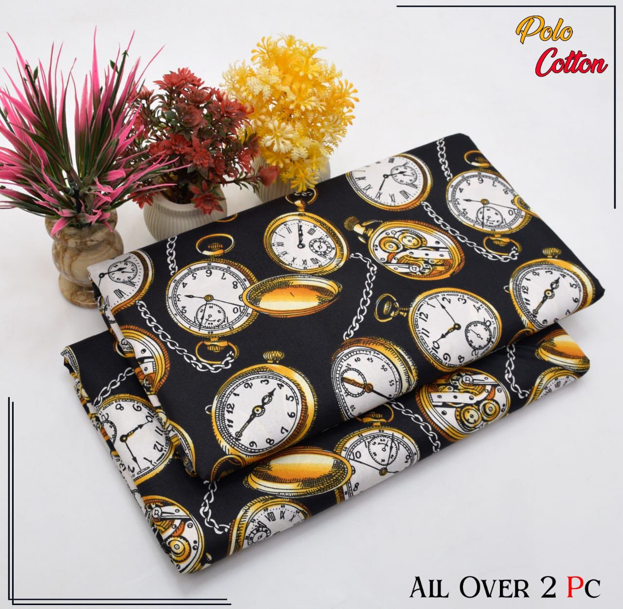 All over 2pc polo cotton unsititched