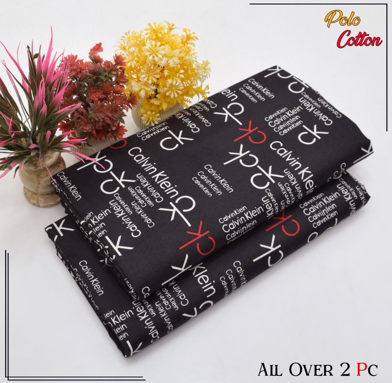All over 2pc polo cotton unsititched