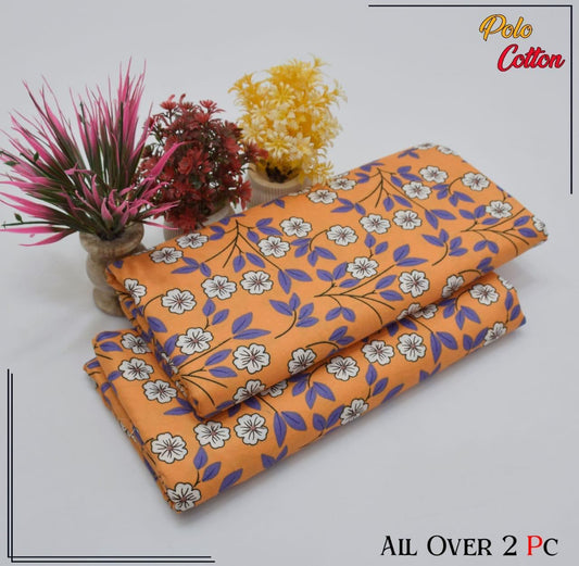 All over 2pc polo cotton unsititched