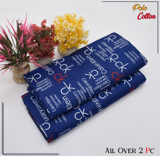 All over 2pc polo cotton unsititched