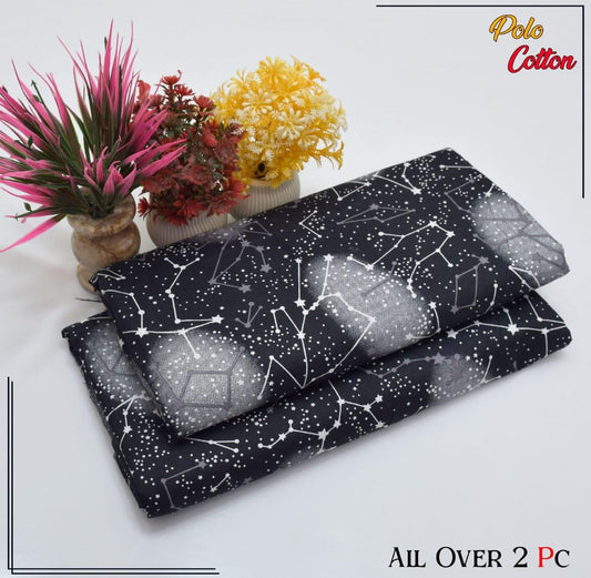 All over 2pc polo cotton unsititched