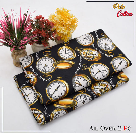 All over 2pc polo cotton unsititched