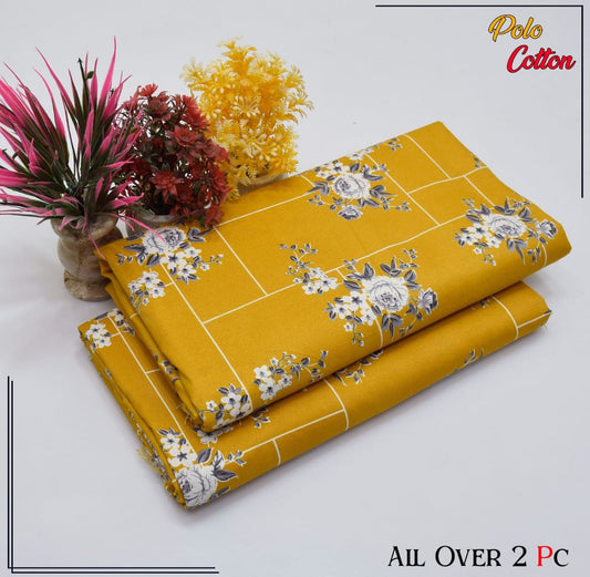 All over 2pc polo cotton unsititched