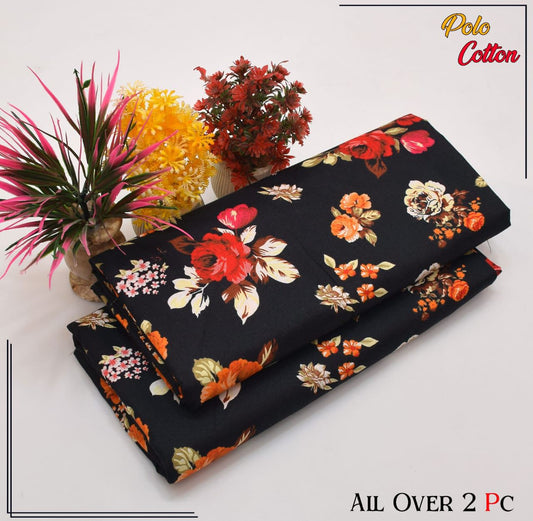 All over 2pc polo cotton unsititched