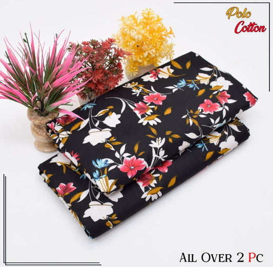 All over 2pc polo cotton unsititched